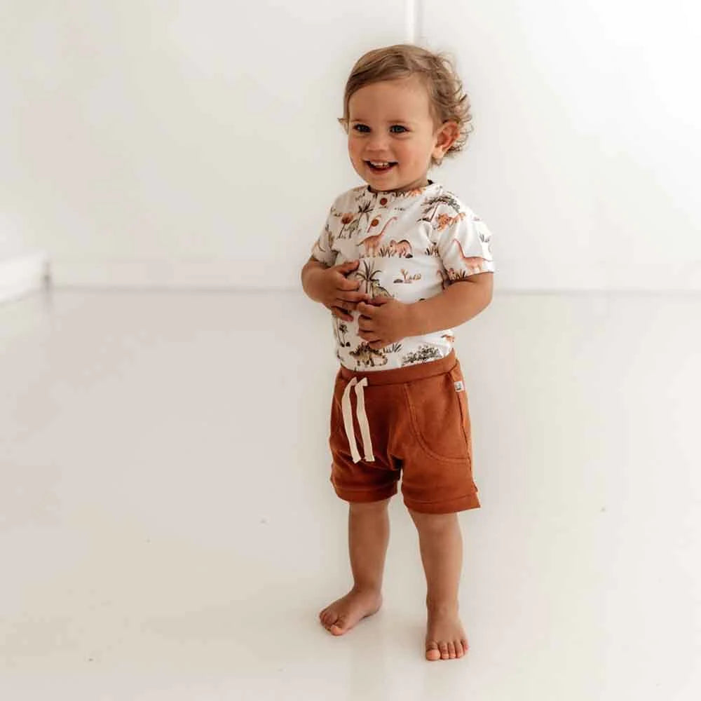 Organic Short Sleeve Bodysuit (Dino)