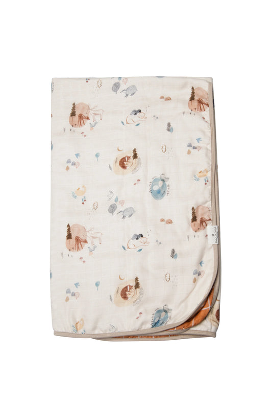 Muslin Quilt Blanket - Cozy Forest