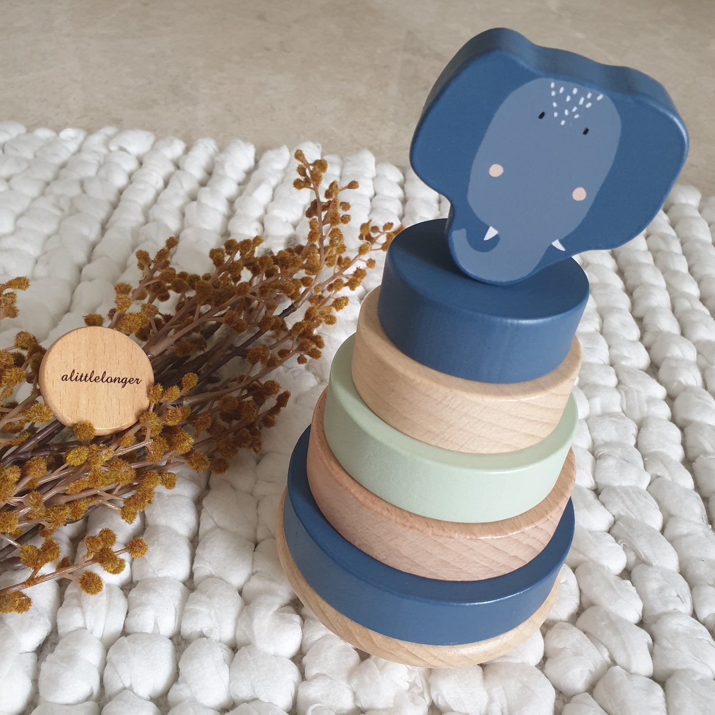 Wooden Stacking Toy - Mrs Elephant