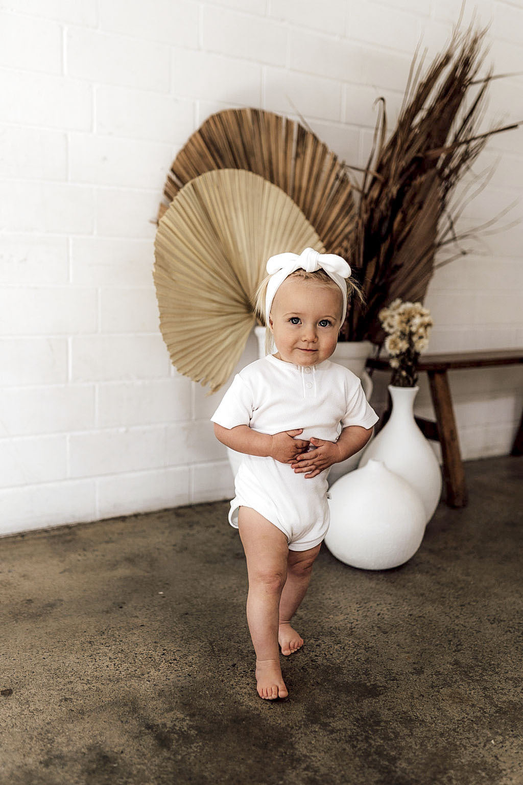 Ribbed Topknot - Milk