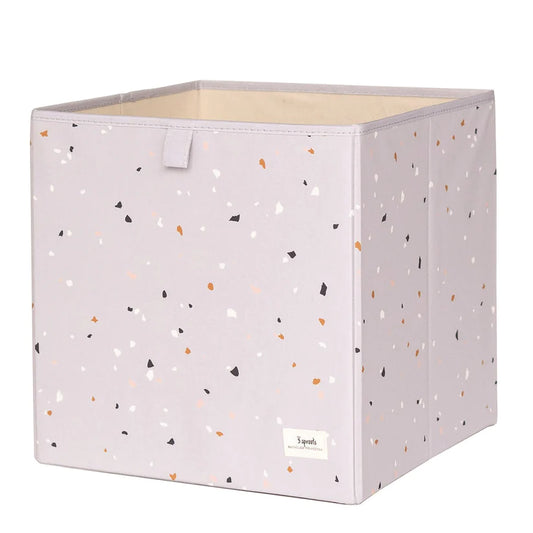 Recycled Fabric Storage Box (Terrazzo Gray)