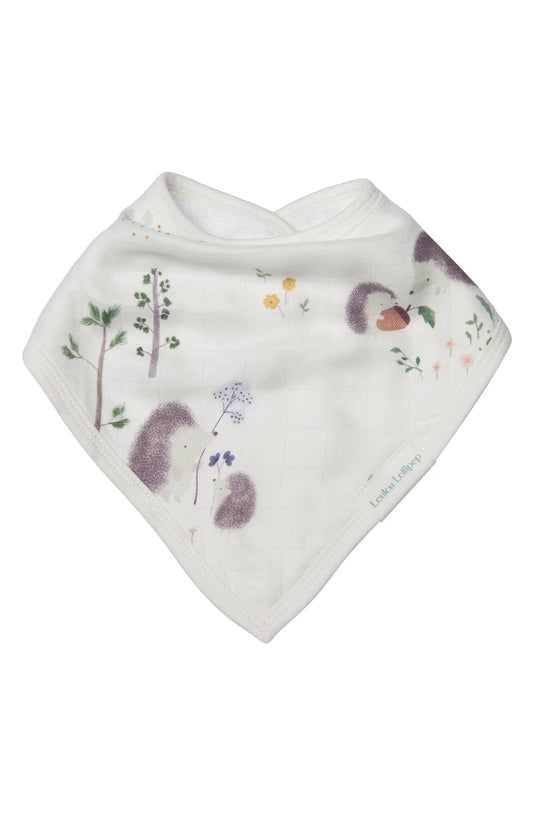 Muslin Bandana Bib 2-pack Set (Hedgehogs)