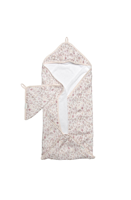 Hooded Towel Set - Hedgehog Forest
