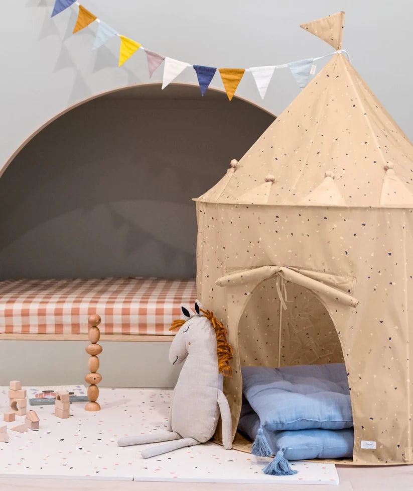 Recycled Fabric Play Tent (Terrazzo Clay)