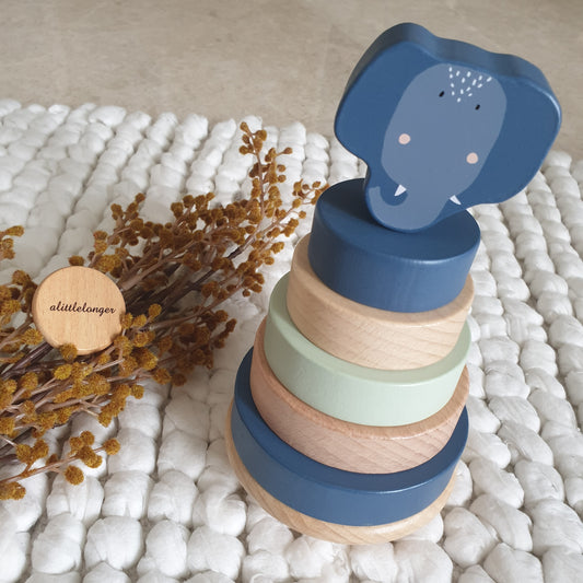 Wooden Stacking Toy - Mrs Elephant