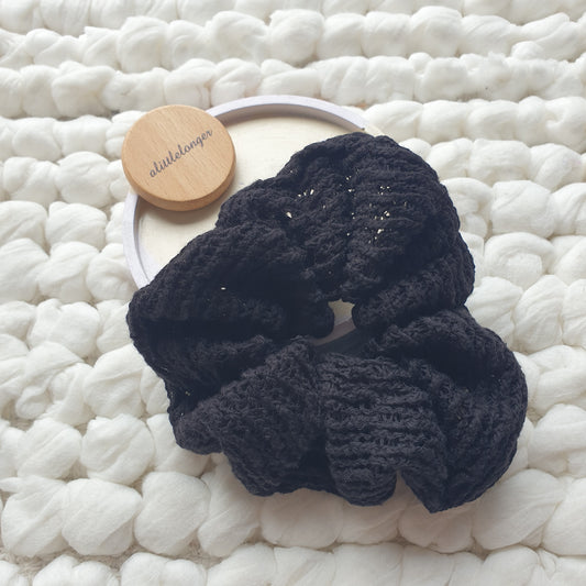 Crochet Scrunchie - Black
