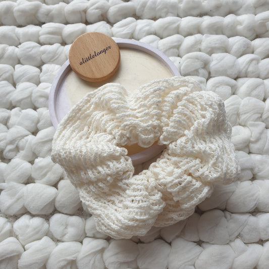Crochet Scrunchie - White