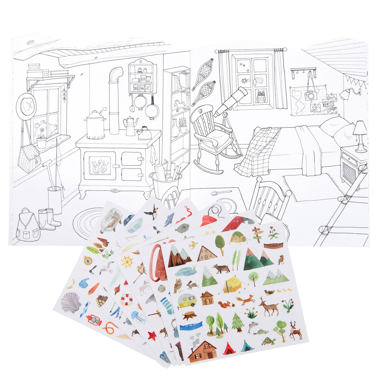 L'Explorateurs Colouring and Sticker Book