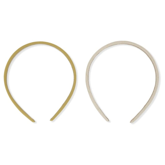 2 Pack Fabric Hairbrace - Moonlight Check/Mustard Gold