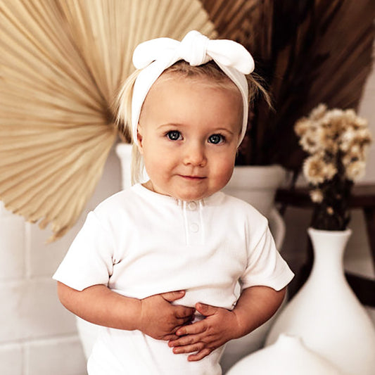 Ribbed Topknot - Milk