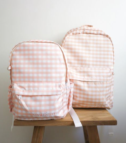 chateau gingham print mini backpack Pink Gingham Backpack