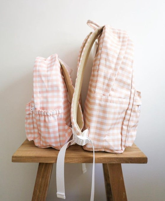 Pink Gingham Backpack - Junior