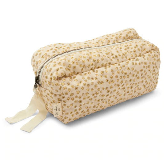 Small Quilted Toiletry Bag - Buttercup Yellow