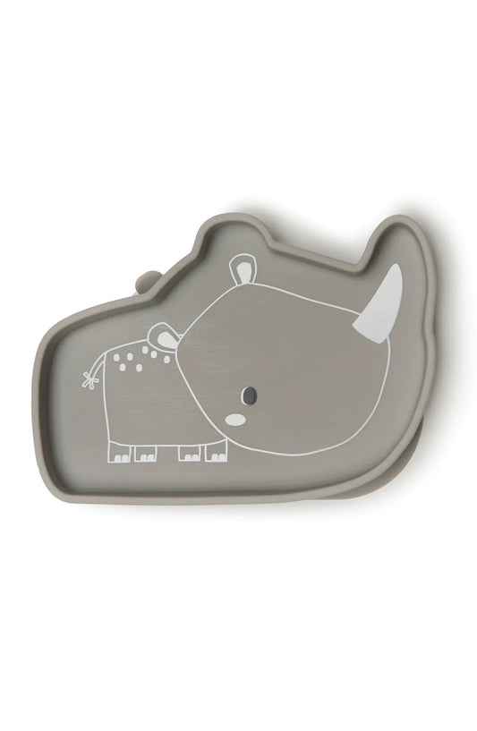 Born to be Wild Silicone Snack Plate - Rhino