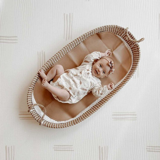 Vegan Leather Change Mat - Tan